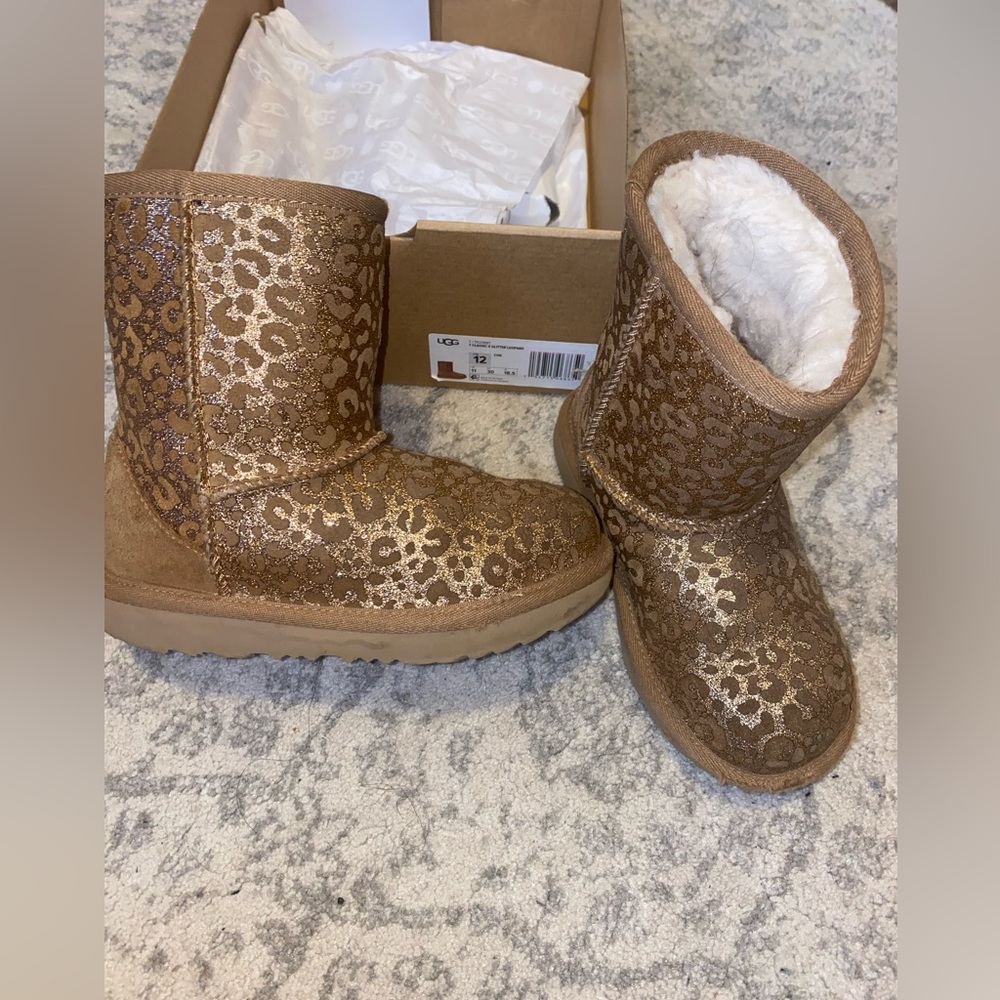 Ugg Classic leopard glitter boots size 12